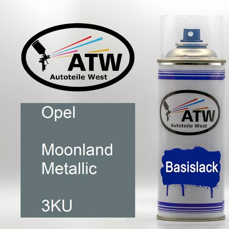 Opel, Moonland Metallic, 3KU: 400ml Sprühdose, von ATW Autoteile West.